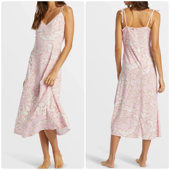 Billabong Dresses & Skirts - Billabong Sweet Sunshine Floral Spaghetti Strap Midi Dress Size S